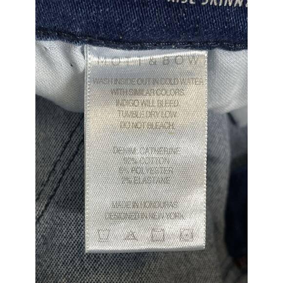 Mott Bow Jeans Womens 26x28 High Rise Skinny Stretch Regular Fit Denim‎ - Picture 9 of 13